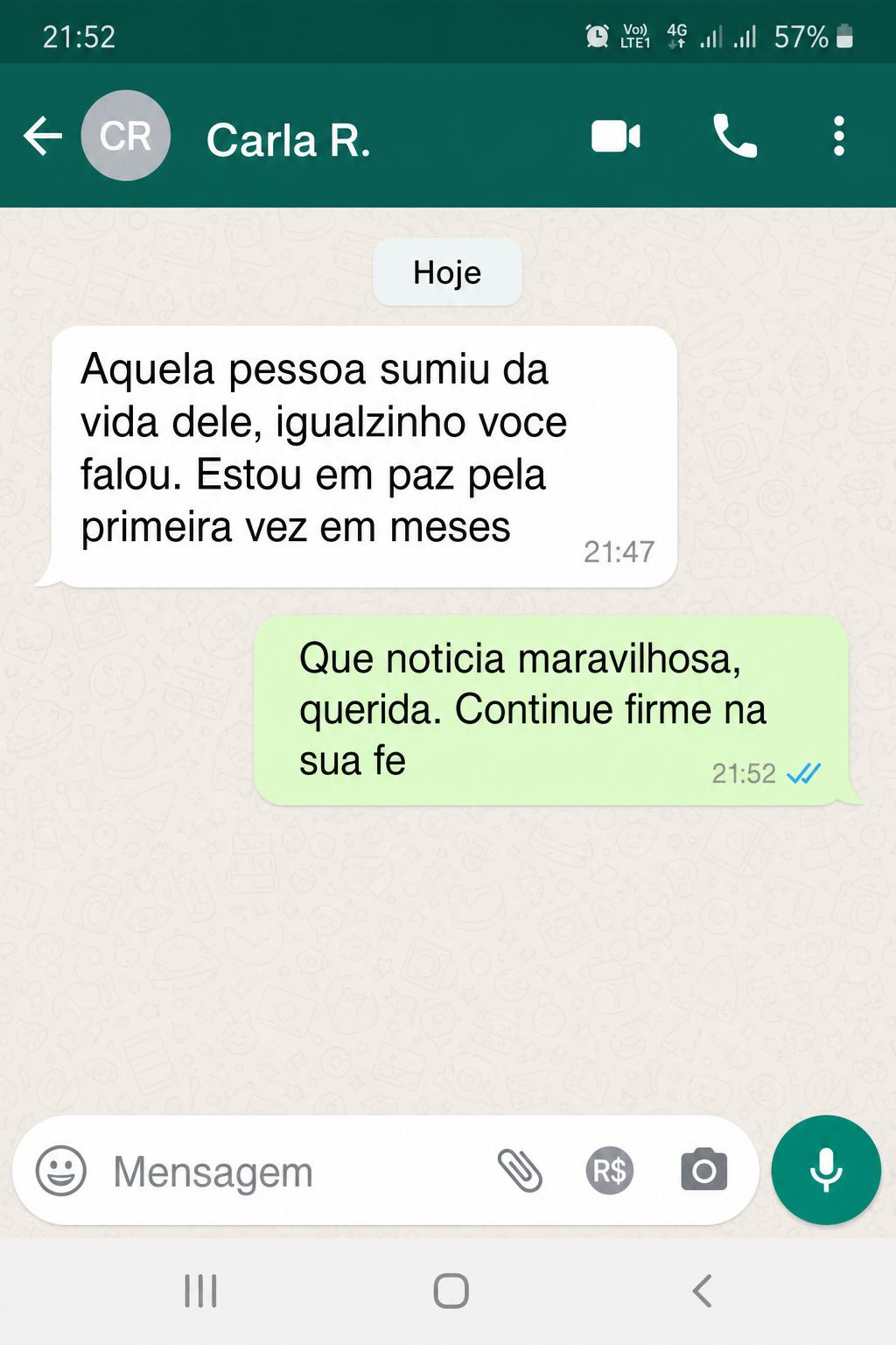 Depoimento de Carla sobre afastamento de rival